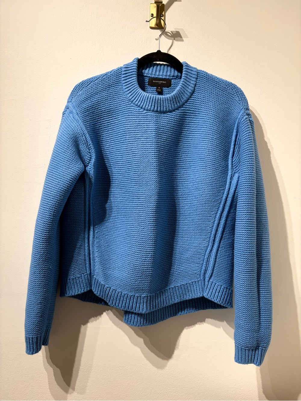 Banana Republic Chunky Bright Blue Crewneck Sweater - Women Size Small